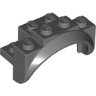 LEGO Dark Stone Gray Mudguard Brick 2 x 4 x 2 with Wheel Arch (35789)