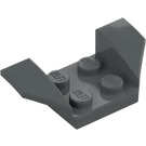 LEGO Dark Stone Gray Mudguard Plate 2 x 2 with Flared Wheel Arches (41854)