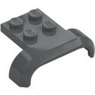 LEGO Dark Stone Gray Mudguard Plate 2 x 2 with Shallow Wheel Arch (28326)