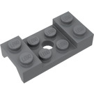 LEGO Dark Stone Gray Mudguard Plate 2 x 4 with Arches with Hole (60212)