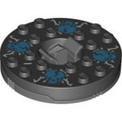 LEGO Dark Stone Gray Ninjago Spinner with Blue Skulls (92547)