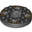 LEGO Dark Stone Gray Ninjago Spinner with White Skulls (92547)