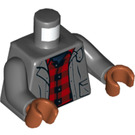 LEGO Dark Stone Gray Owen Grady Minifig Torso (973 / 76382)