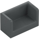 LEGO Dark Stone Gray Panel 1 x 2 x 1 with Closed Corners (23969 / 35391)