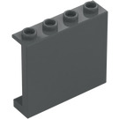 LEGO Dark Stone Gray Panel 1 x 4 x 3 with Side Supports (35323 / 60581)