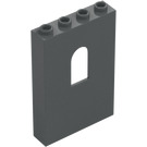 LEGO Dark Stone Gray Panel 1 x 4 x 5 with Window (60808)