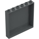 LEGO Mørk stengrå Panel 1 x 6 x 5 (35286 / 59349)