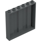 LEGO Gris piedra oscuro Panel 1 x 6 x 5 con Corrugation (23405)