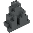 LEGO Tmavě kamenná šedá Panel 3 x 8 x 7 Kámen Trojúhelníkový (6083)