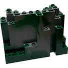 LEGO Dark Stone Gray Panel 4 x 10 x 6 Rock Rectangular with Green Marbling (6082)