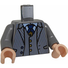 LEGO Dunkles Steingrau Pius Thicknesse Minifig Torso (973 / 76382)