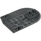 LEGO Dark Stone Gray Plane Bottom 6 x 8 Curved Inverted (11295)