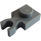 LEGO Dark Stone Gray Plate 1 x 1 with Vertical Clip (Thin 'U' Clip) (4085 / 60897)