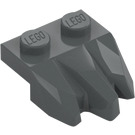 LEGO Dark Stone Gray Plate 1 x 2 with 3 Rock Claws (27261)