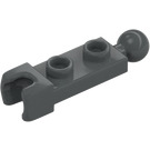 LEGO Dark Stone Gray Plate 1 x 2 with Ball Joint and Socket (14419)