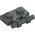 LEGO Mørk steingrå Plate 1 x 2 med Håndtak (Åpne ender) (2540)