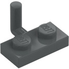 LEGO Mørk stengrå Plade 1 x 2 med Krog (5mm vandret arm) (43876 / 88072)