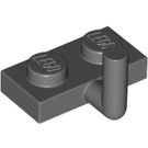 LEGO Dark Stone Gray Plate 1 x 2 with Hook (5mm Horizontal Arm) (43876 / 88072)