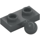 LEGO Dark Stone Gray Plate 1 x 2 with Middle Ball Joint (14417)