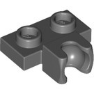 LEGO Dark Stone Gray Plate 1 x 2 with Middle Ball Joint Socket (14704)