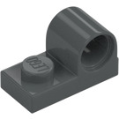 LEGO Dark Stone Gray Plate 1 x 2 with Pin Hole (11458)