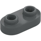 LEGO Dark Stone Gray Plate 1 x 2 with Rounded Ends and Open Studs (35480)