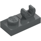 LEGO Grigio pietra scuro Piastra 1 x 2 con Superiore Clip senza spazio (44861)