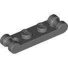 LEGO Dark Stone Gray Plate 1 x 2 with Two End Bar Handles (18649)