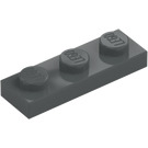 LEGO Dunkles Steingrau Platte 1 x 3 (3623)