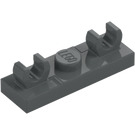 LEGO Dark Stone Gray Plate 1 x 3 with Vertical Clips (79987)