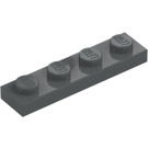 LEGO Mörk Stengrå Platta 1 x 4 (3710)