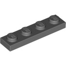 LEGO Dark Stone Gray Plate 1 x 4 (3710)