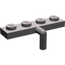 LEGO Dark Stone Gray Plate 1 x 4 with Downwards Bar Handle (29169 / 30043)