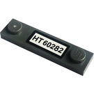 LEGO Dark Stone Gray Plate 1 x 4 with Two Studs with 'HT 60282' Sticker with Groove (41740)
