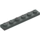 LEGO Donker steengrijs Plaat 1 x 6 (3666)