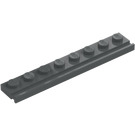 LEGO Mørk steingrå Plate 1 x 8 med Dør Jernbane (4510)