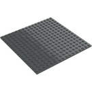 LEGO Mørk steingrå Plate 16 x 16 med ribber på undersiden (91405)