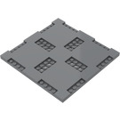 LEGO Donker steengrijs Plaat 16 x 16 x 0.7 met Cutouts (69958)