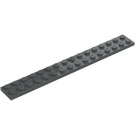 LEGO Dark Stone Gray Plate 2 x 16 (4282)