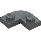 LEGO Tumma kivenharmaa Levy 2 x 2 Pyöreä Kulma (79491)