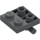 LEGO Ciemny kamienny szary Talerz 2 x 2 z Spód Bar (5066)