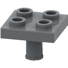 LEGO Dunkles Steingrau Platte 2 x 2 mit Unterseite Pin (Keine Löcher) (2476 / 48241)