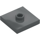 LEGO Mørk stengrå Plade 2 x 2 med rille og 1 Centrum Stud (23893 / 87580)