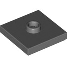 LEGO Dark Stone Gray Plate 2 x 2 with Groove and 1 Center Stud (23893 / 87580)