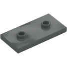 LEGO Donker steengrijs Plaat 2 x 4 met 2 Noppen (65509)