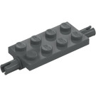 LEGO Dark Stone Gray Plate 2 x 4 with Pins (30157 / 40687)