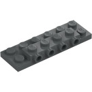 LEGO Mörk Stengrå Platta 2 x 6 x 0.7 med 4 Knoppar på Sida (72132 / 87609)