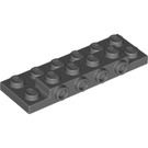 LEGO Donker Steengrijs Plaat 2 x 6 x 0.7 met 4 Studs Aan Kant (72132 / 87609)