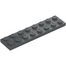 LEGO Dunkles Steingrau Platte 2 x 8 (3034)