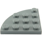 LEGO Dunkles Steingrau Platte 4 x 4 Runden Ecke (30565)